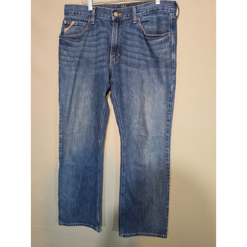 Ariat M-Series Mens Straight Leg Denim Jeans Medium Wash Blue 34x32